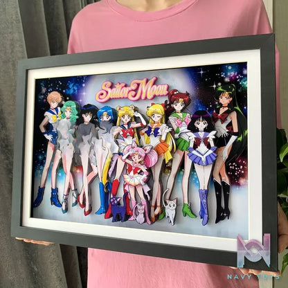KALA HOME Studio – Sailor Moon Multiple Characters #01 3D Decorative Painting Sailor Moon