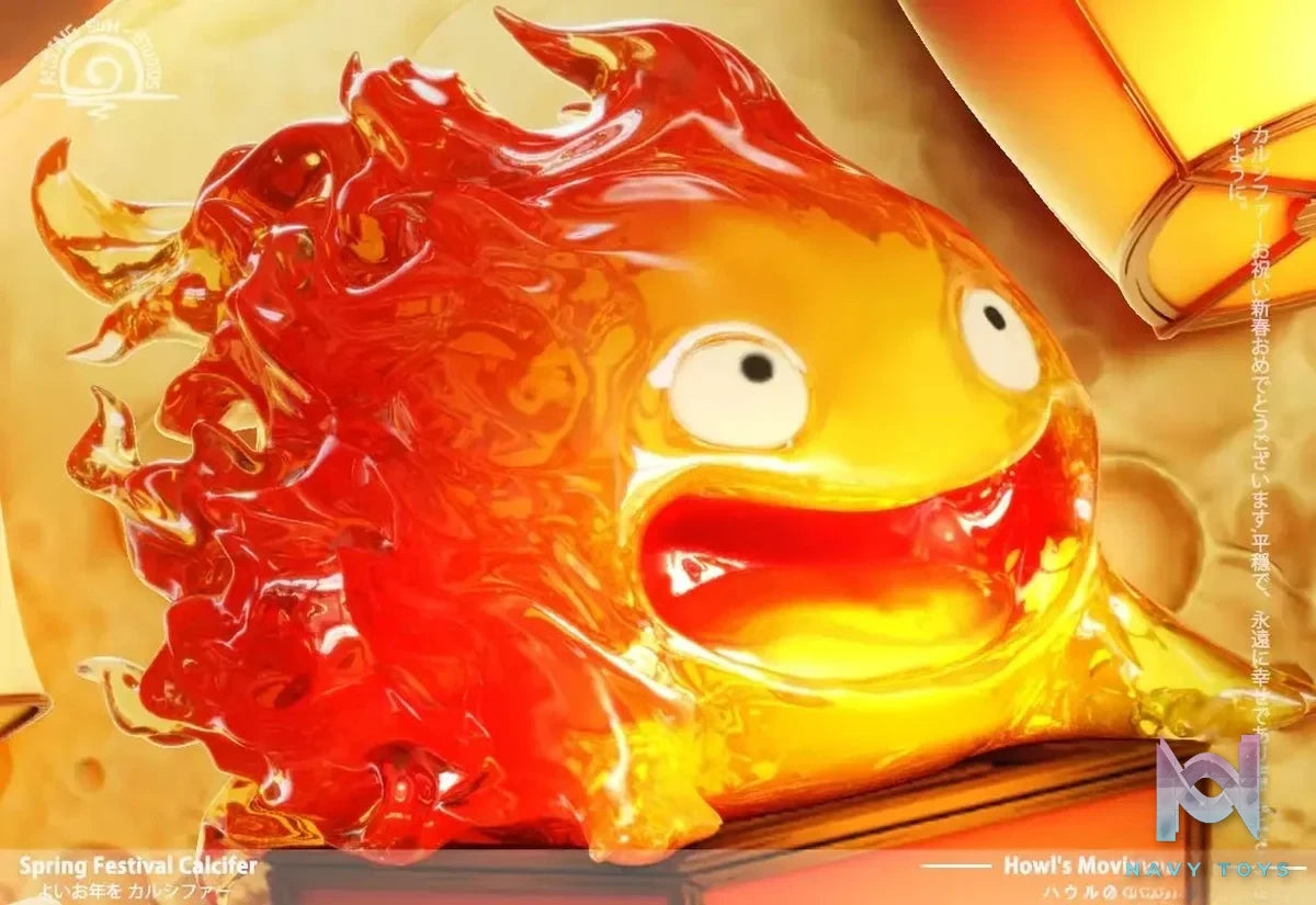 Rising Sun Studio - Howl's Moving Castle Hayao Miyazaki New Year Calcifer resin statue Navy Toys anime figure
