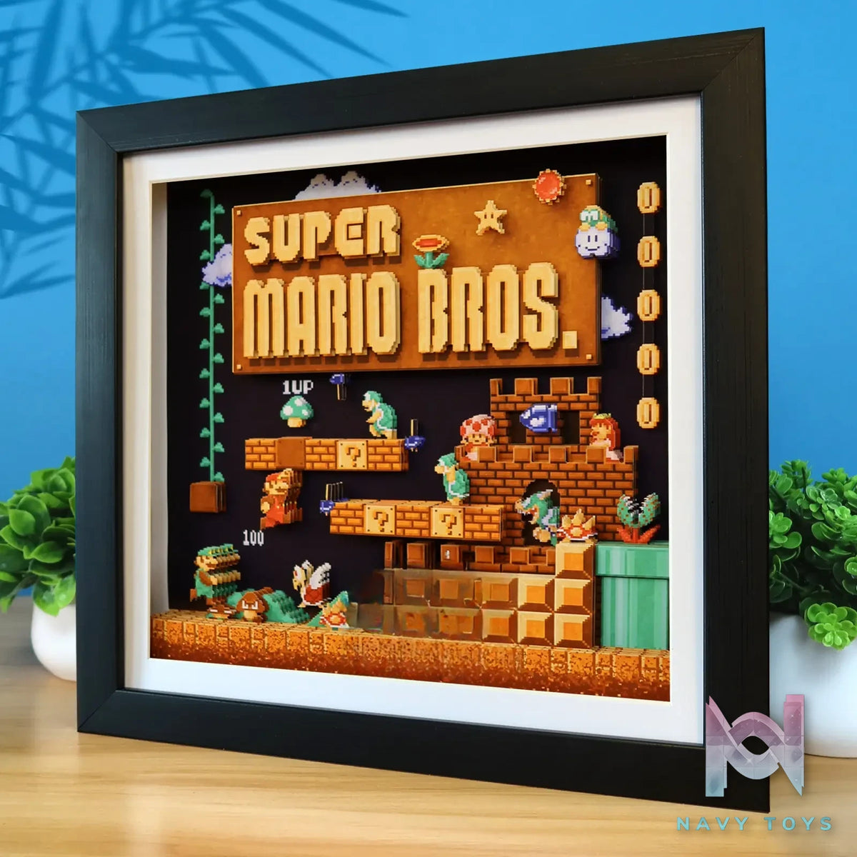 KALA HOME Studio – Super Mario Multiple Characters Pixel Art 3D Decorative Painting Super Mario