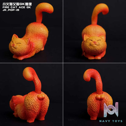 Jacksdo Studio – One Piece Portgas D. Ace Statue & Flame Kitten Cell Phone Holder