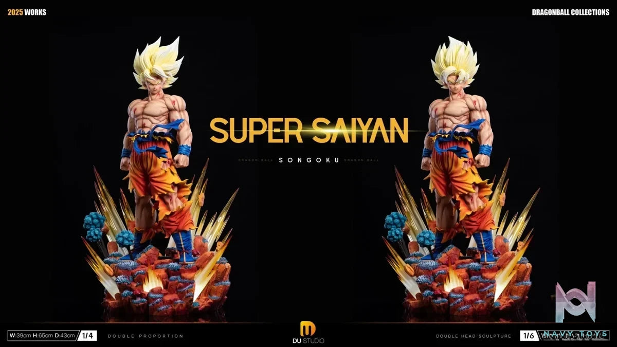 Du Studio - Dragon Ball The First Super Saiyan 2.0 Son Goku resin statue Navy Toys anime figure