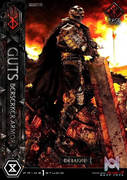 Ultimate Premium Masterline Berserk Guts, Berserker Armor Rage Edition UPMBR-18 UPMBR-18DX(Licensed) - Prime 1 Studio resin statue Navy Toys anime figure