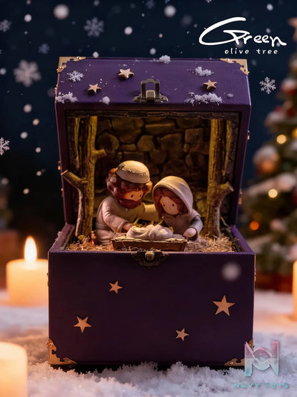 Green Olive Tree Studio – BOX Story Illustration Series-He Was Born in a Manger (Licensed)