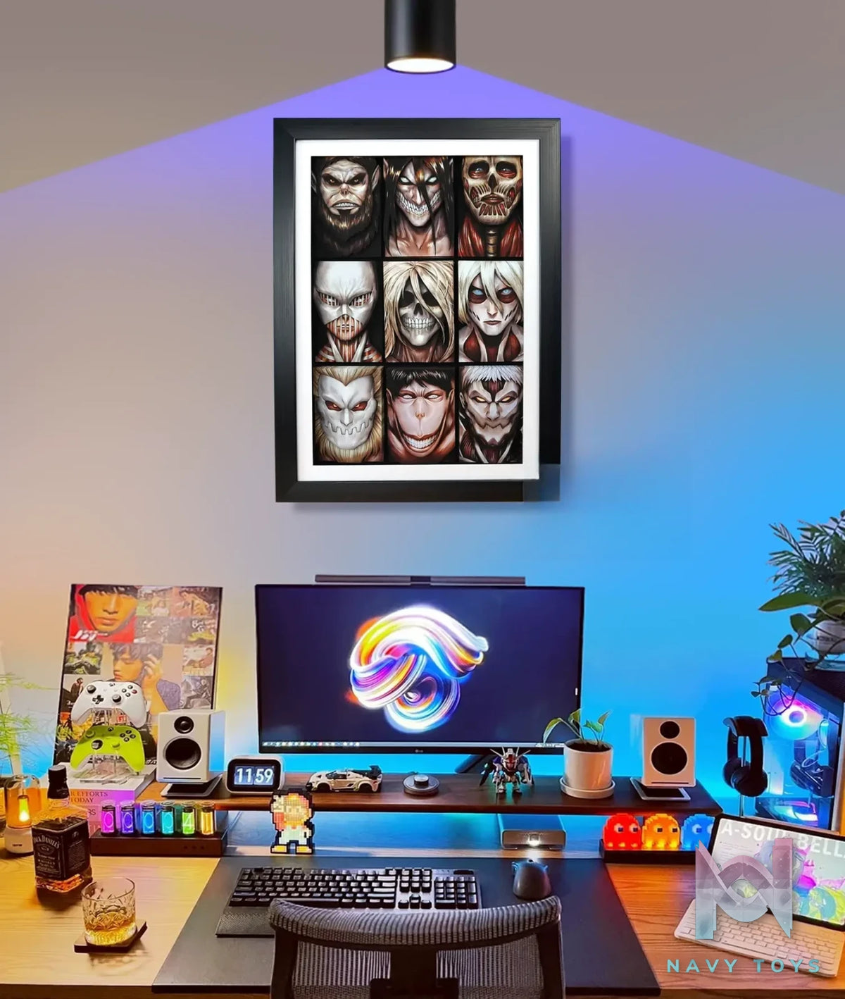 KALA HOME Studio – Attack on Titan Multiple Characters #04 Titan 3D Decorative Painting Attack on Titan