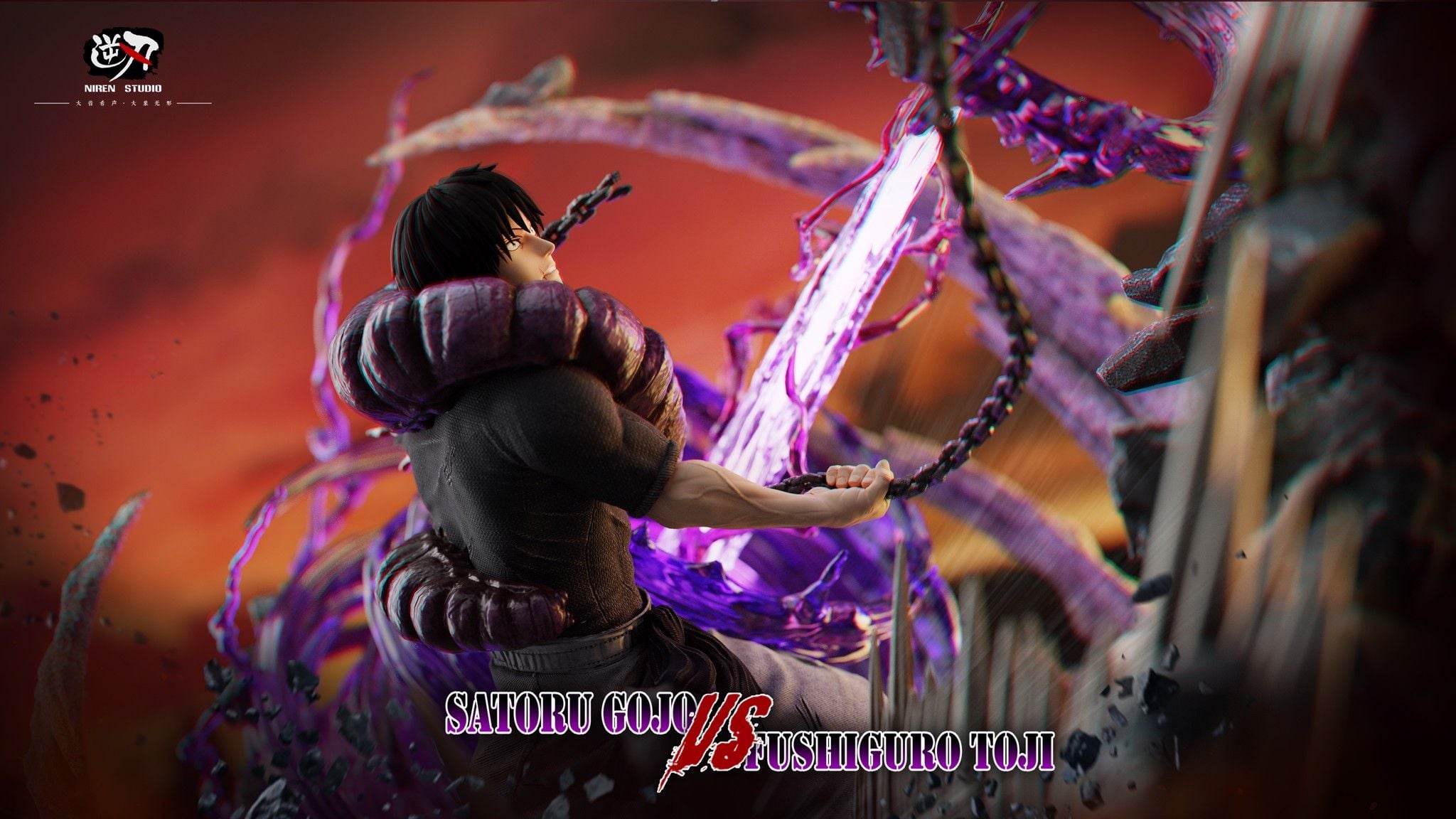 Gojo Satoru vs Toji Fushigiro - Jujutsu Kaisen - Niren Studio resin statue niren studio anime figure