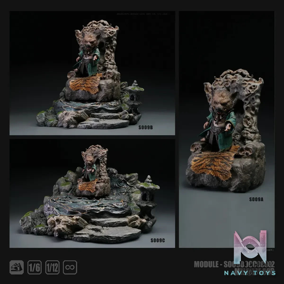 MOjingToys – 1/12 X 1/6 Module Series Water Curtain Cave Diorama Base S009 L014 (Licensed)