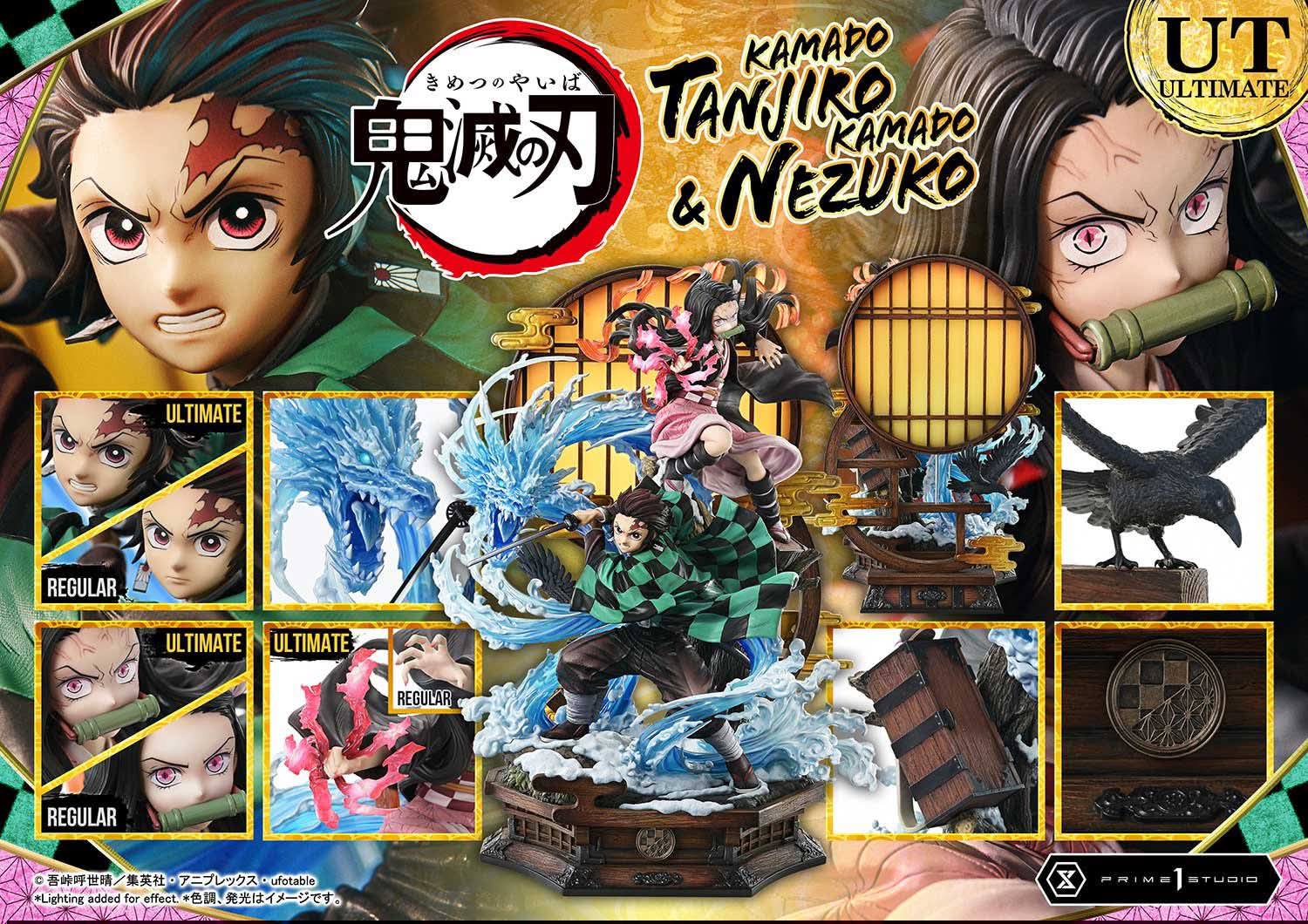 Kamado Tanjiro & Kamado Nezuko resin statue prime 1 studio anime figure