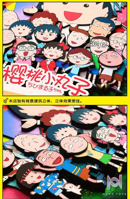 Yu Zhi Jiang Studio – Chibi Maruko Chan Multiple Characters Series #03 3D Decorative Painting Chibi Maruko Chan