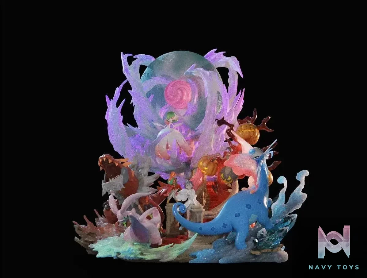 Sugar Cube Studio – Pokémon Champion Diantha Team Gardevoir & Aurorus & Tyrantrum & Gourgeist & Goodra