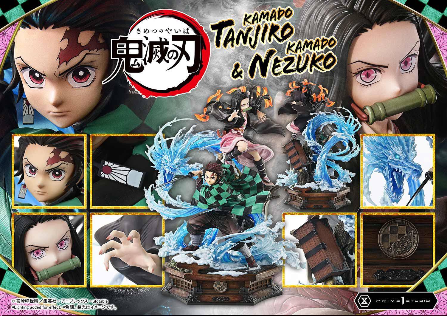Kamado Tanjiro & Kamado Nezuko resin statue prime 1 studio anime figure