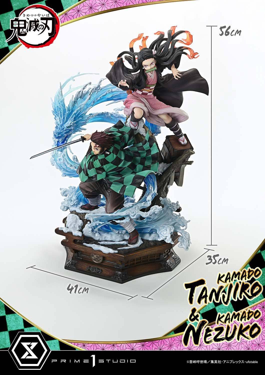 Kamado Tanjiro & Kamado Nezuko resin statue prime 1 studio anime figure