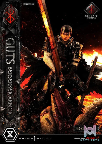 Ultimate Premium Masterline Berserk Guts, Berserker Armor Unleash Edition UPMBR-17 UPMBR-17DX(Licensed) - Prime 1 Studio resin statue Navy Toys anime figure