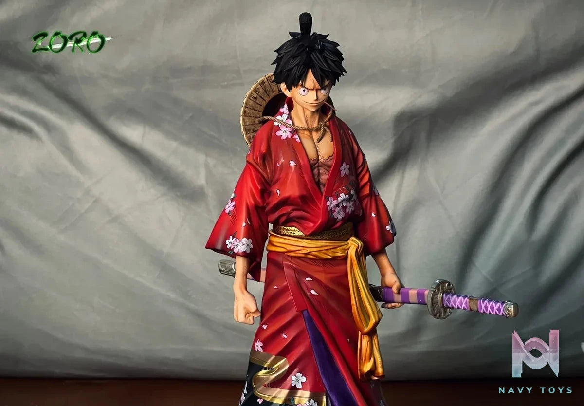 Zoro Studio - One Piece Kimono Luffy resin statue Navy Toys anime figure