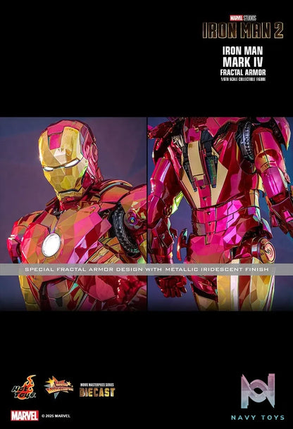 Hottoys – Marvel Iron Man 2 Iron Man Mark IV (Fractal Armor) 1/6th scale Collectible Figure MMS792D70 (Licensed)