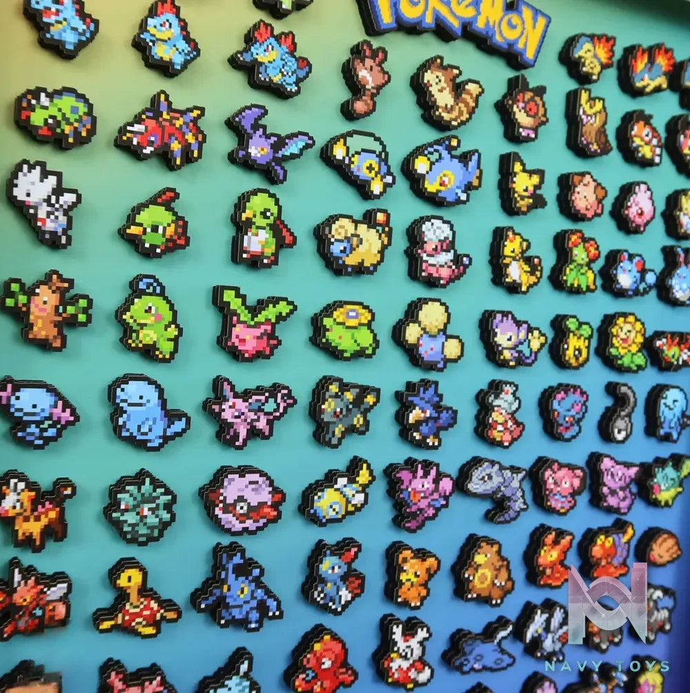 KALA HOME Studio – Generation II Pokémon Pixel Art 3D Decorative Painting Pokémon