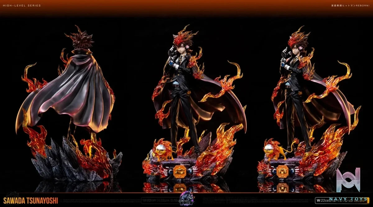 Zhong Jia Xi Niu Studio - Katekyo Hitman Reborn Vongola Famiglia Resonance Tsunayoshi Sawada resin statue Navy Toys anime figure