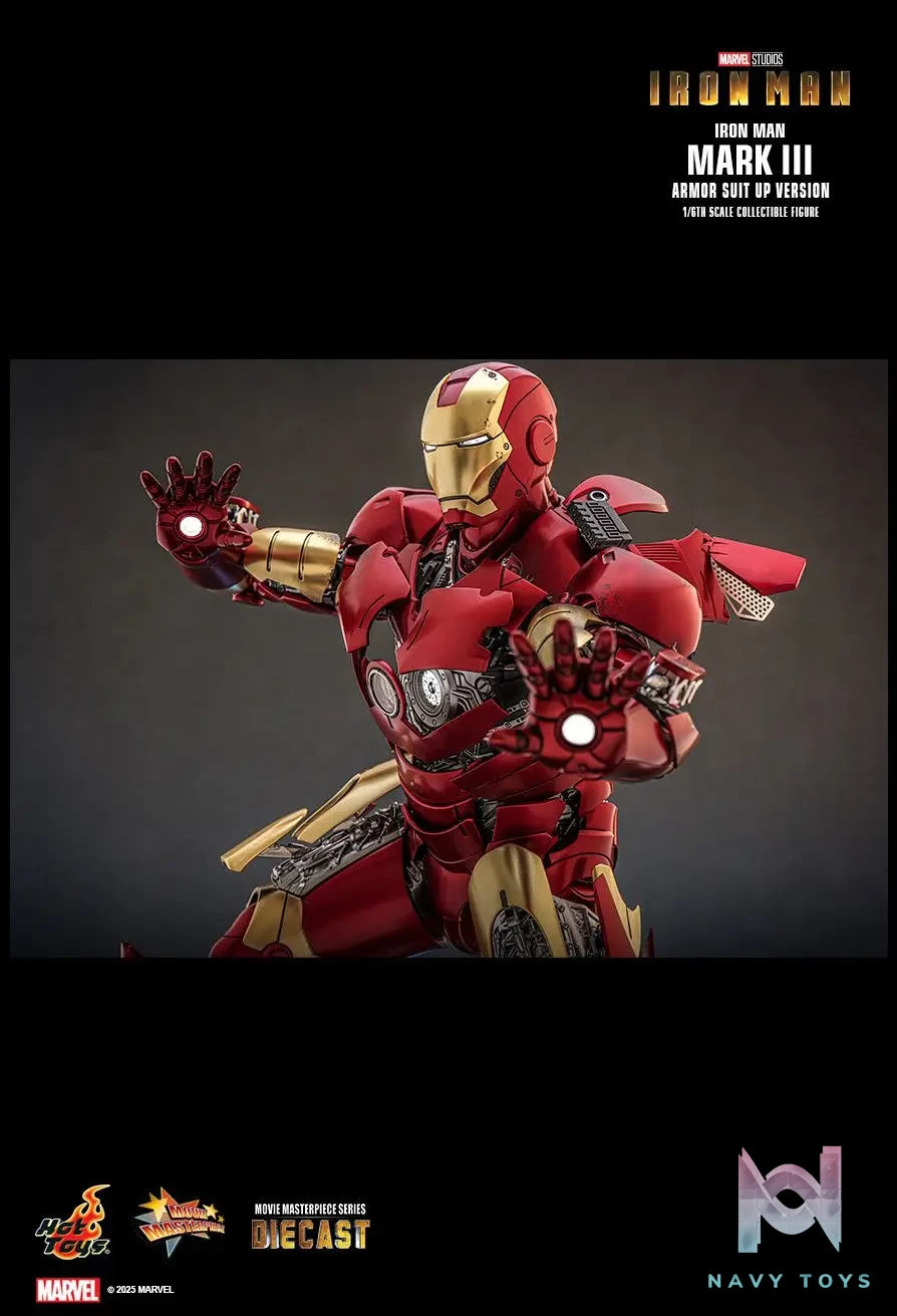 Hottoys – Iron Man Mark III (Armor Suit Up Version) 1/6th scale Collectible Figure MMS825D72 (Licensed)