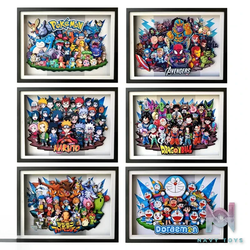 KALA HOME Studio – Marvel Multiple Characters #01 3D Decorative Painting Marvel