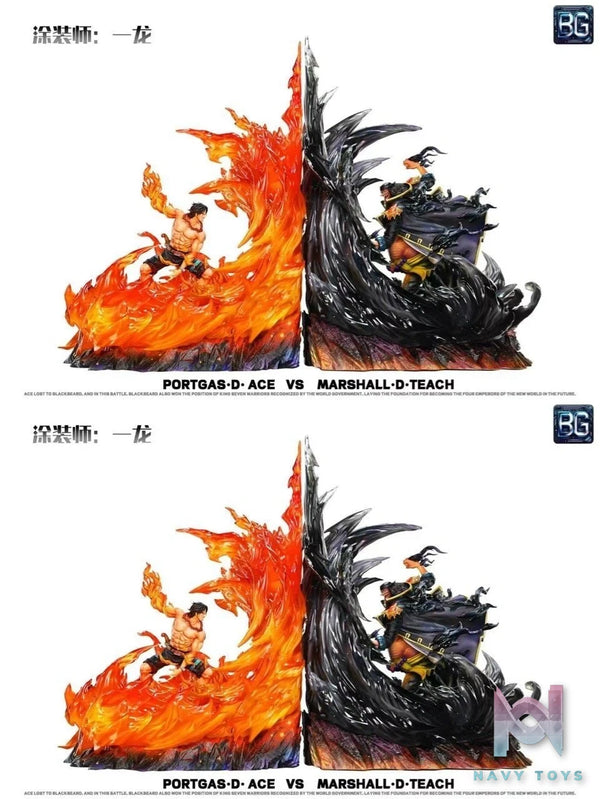 Ace vs Marshall D. Teach - One Piece - Badge Studio resin statue Badge Studio anime figure