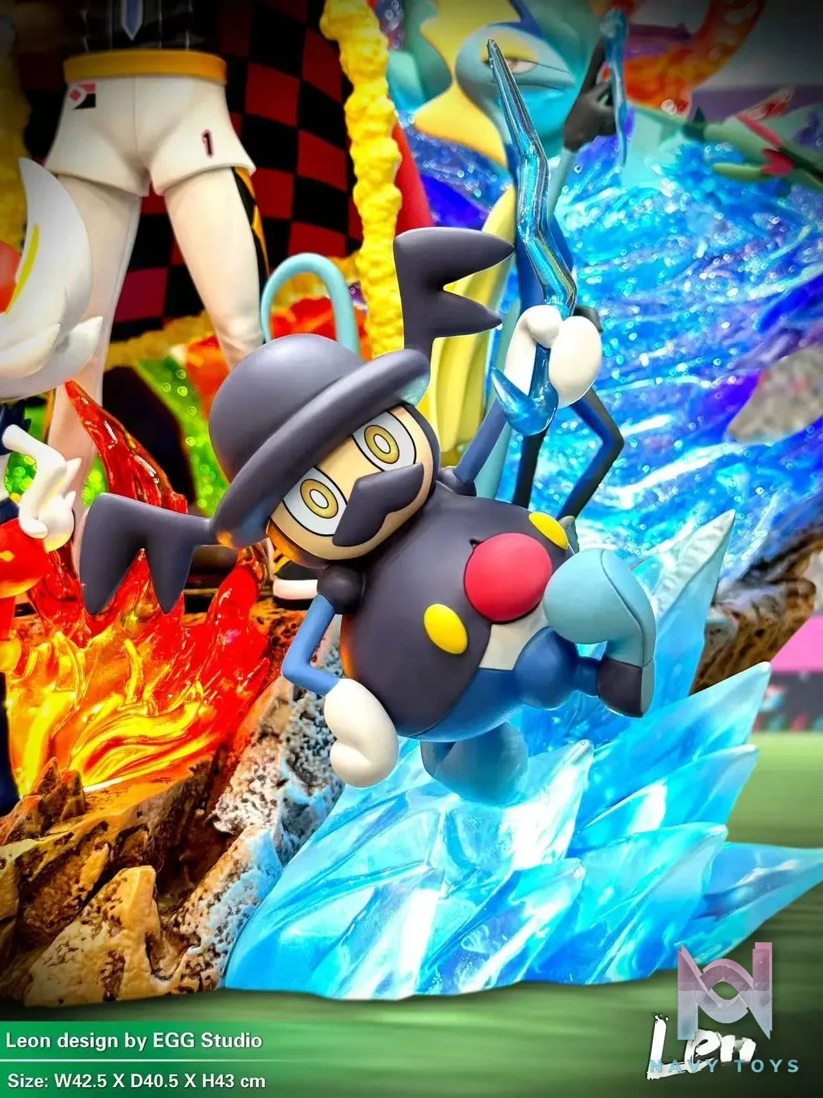 EGG Studio - Pokémon Galar Region Pokémon Champion Leon resin statue Navy Toys anime figure