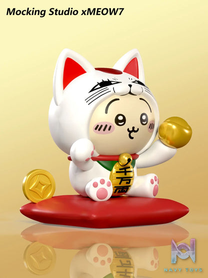 Zhu Yi Wan Jia Studio X Meow7 Studio – chiikawa Usagi cos Turbo Granny Lucky Cat Figurine