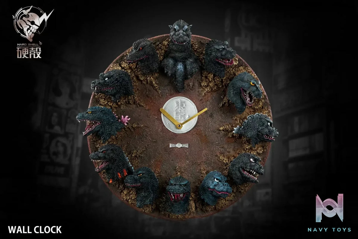 Hard Shell Studio – Godzilla 12-Head Relief Wall Clock Godzilla
