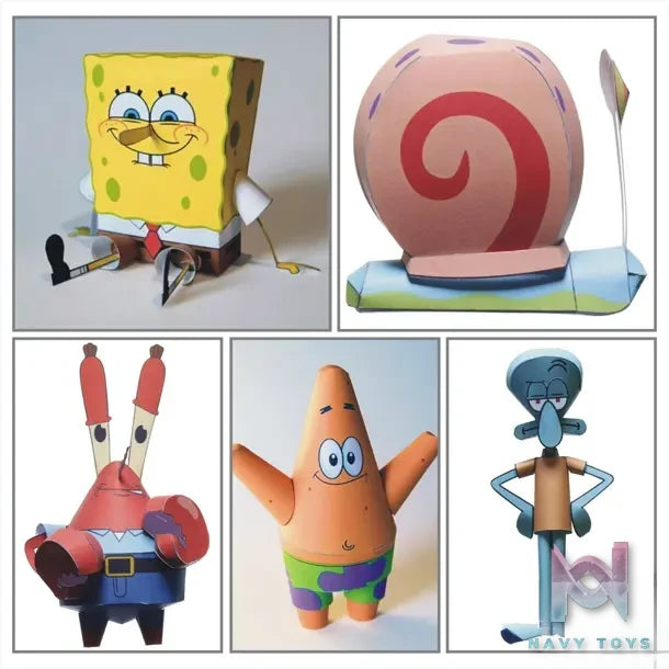 Qian Zhi Lu Studio – Bikini Bottom series 3D Paper Model DIY SpongeBob SquarePants