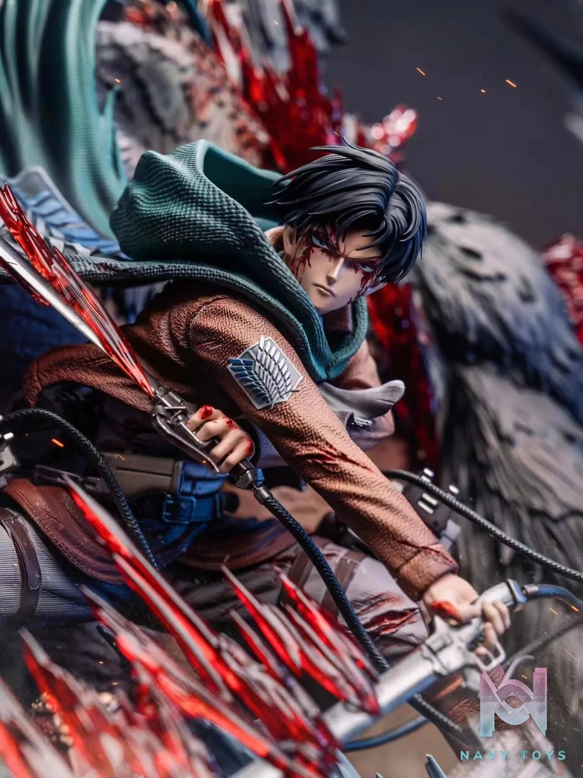 Levi Ackerman vs Beast Titan - Attack On Titan - Hertz Studio resin statue Hertz studio anime figure