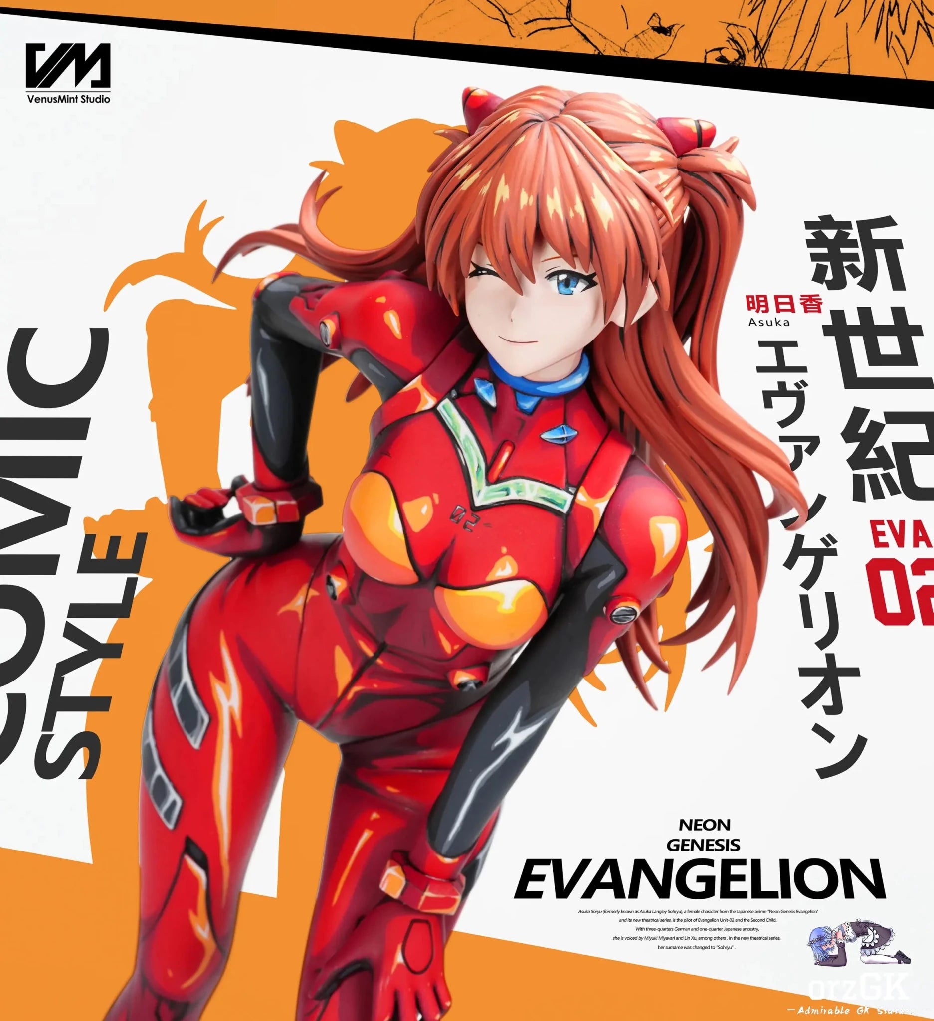 Anime Painted Series 01 Soryu Asuka Langley Neon Genesis - Evangelion - Venus Mint Studio resin statue Navy Toys anime figure