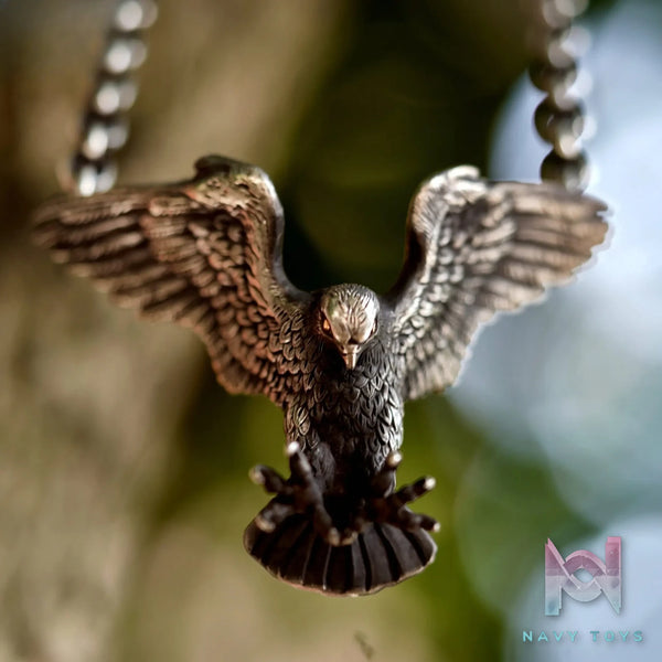 Raven Studio (silver jewelry) – Original Exclusive Falcon Head Pendant Necklace Original