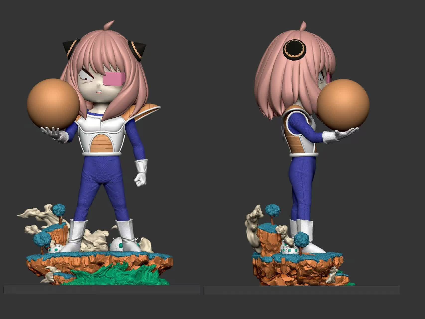 Anya Cosplay Vegeta resin statue Tsu studio anime figure