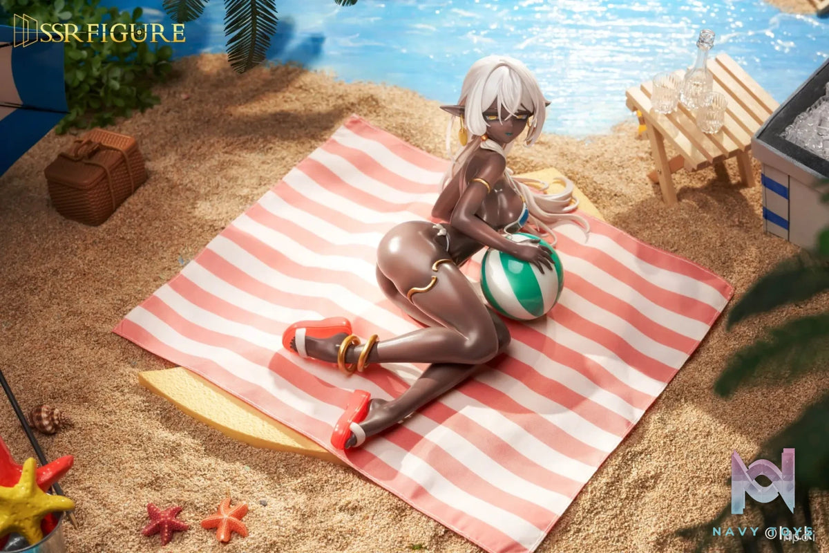 SSR FIGURE – Original SSR Figure Caffeine-chan & Dark Elf Dancer Summer Ver. (Licensed)