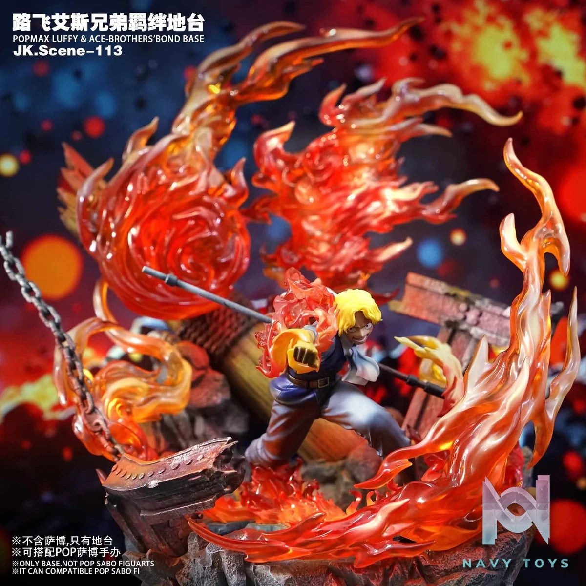 Luffy and Ace Brothers Bond Platform resin statue Jacksdo Studio anime figure
