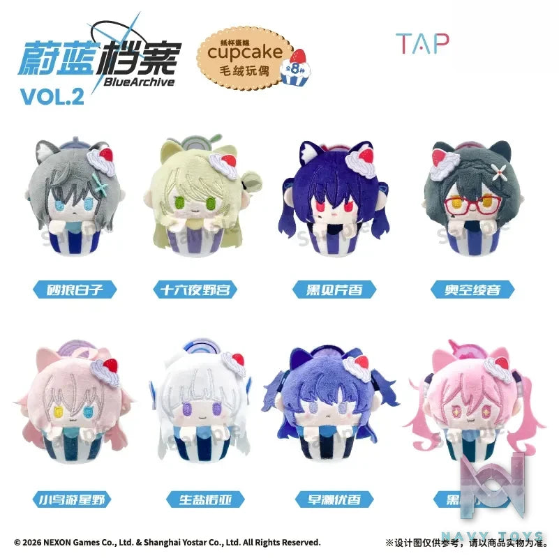 TAPIOCA – Blue Archive Cupcake Plush Blind Box Vol. 1 X Vol. 2 (8 pieces / box) (Licensed)
