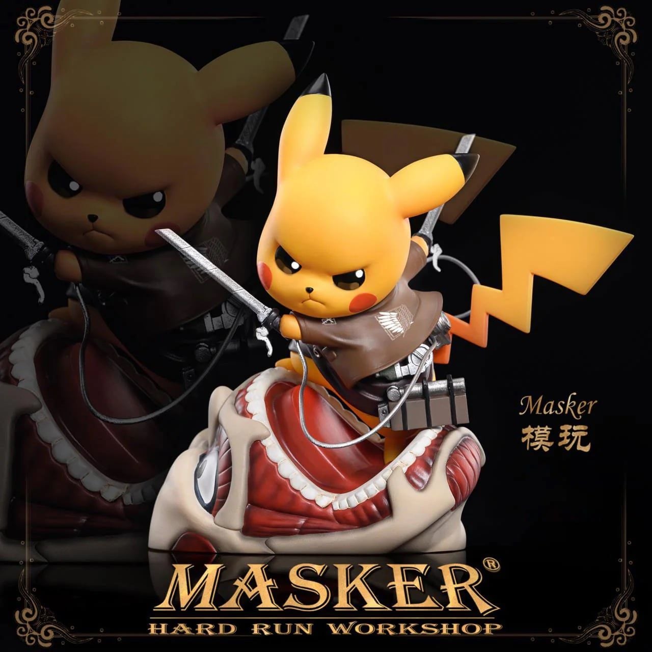 Pikachu Attack on Titan - Masker Studio resin statue Masker Studio anime figure
