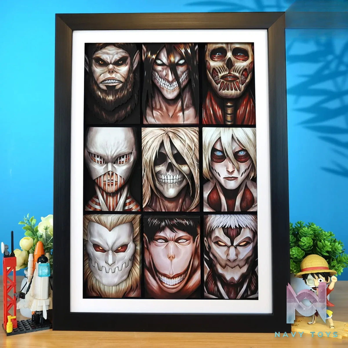 KALA HOME Studio – Attack on Titan Multiple Characters #04 Titan 3D Decorative Painting Attack on Titan