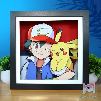 KALA HOME Studio – Ash Ketchum X Pikachu 3D Decorative Painting Pokémon