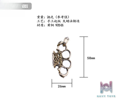 Raven Studio (silver jewelry) – Warrior EDC Knuckle Duster Pendant Original