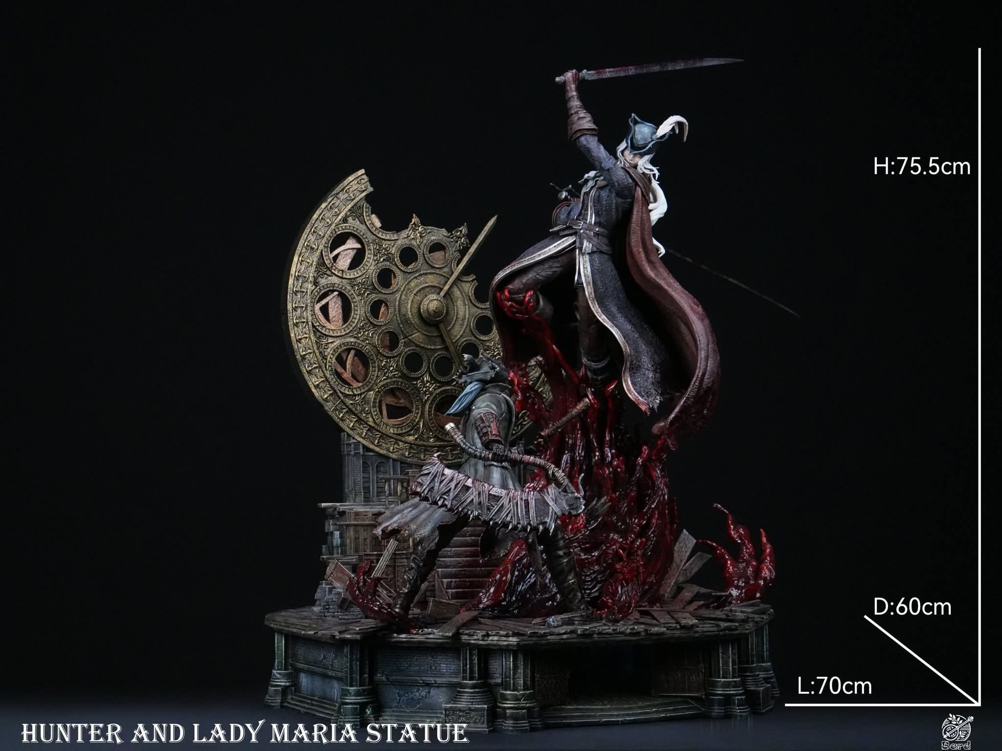 Lady Maria vs Hunter resin statue Bard studio anime figure