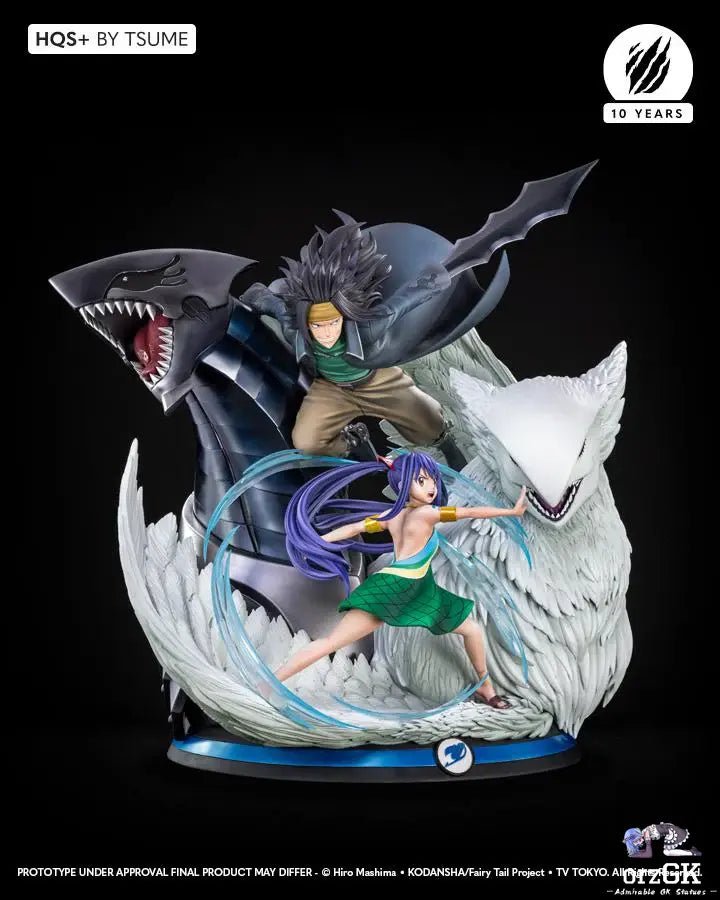Tsume Studio - Fairy Tail HQS Gajeel & Wendy Limited Statue (Licensed) resin statue Navy Toys anime figure