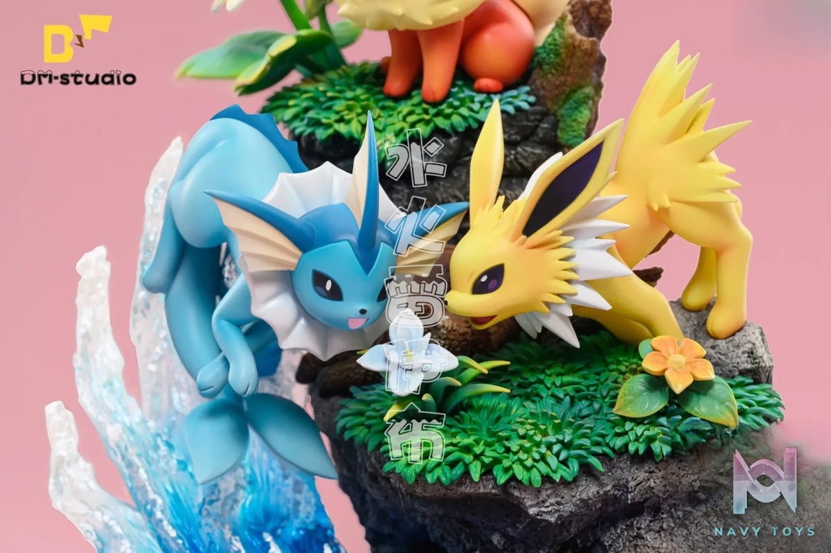 DM Studio – Pokémon Ecological Family Series #3 Eevee Family Stitching 1 Water Fire Thunder Eevee