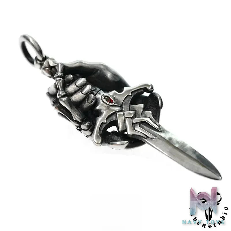 Raven Studio (silver jewelry) – 5th Anniversary Edition Dark “Awakening” Dagger Pendant Original