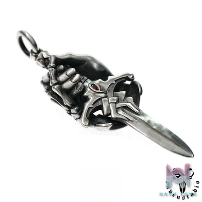 Raven Studio (silver jewelry) – 5th Anniversary Edition Dark “Awakening” Dagger Pendant Original