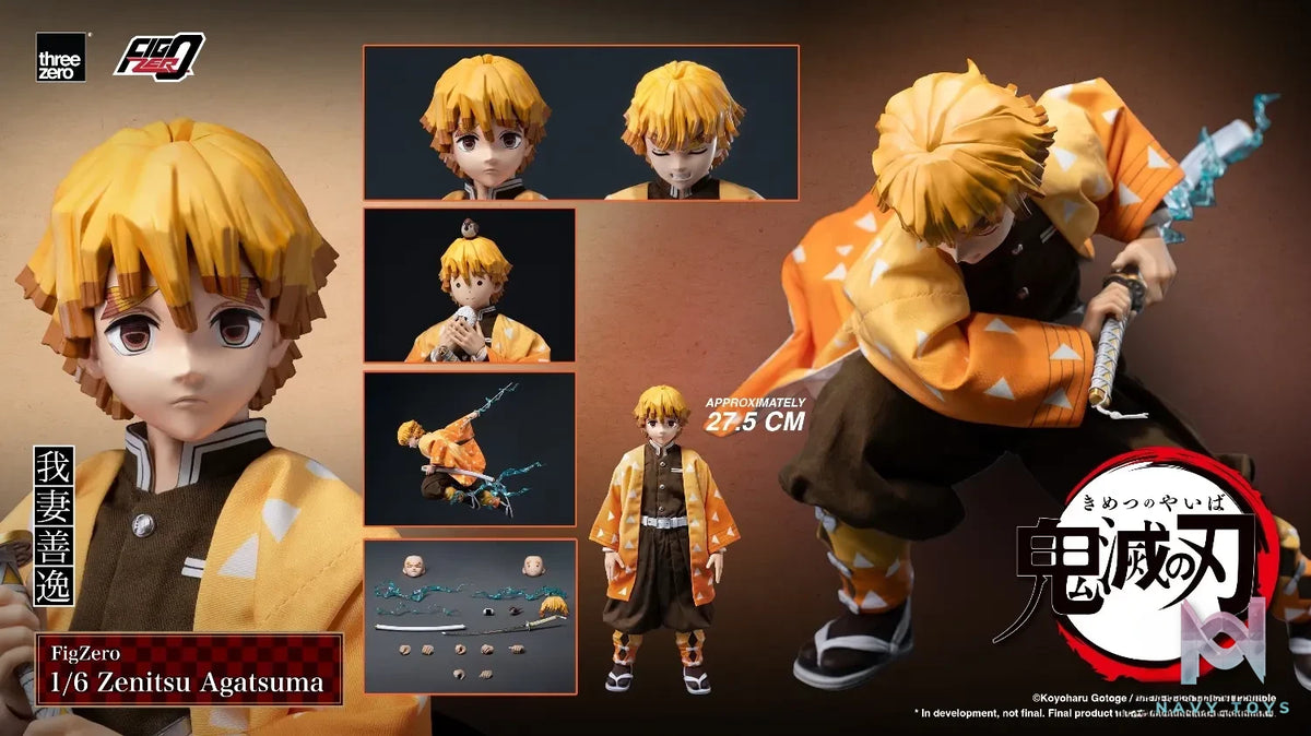 Threezero – Demon Slayer: Kimetsu no Yaiba FigZero 1/6 Zenitsu Agatsuma 3Z06690W0 (Licensed)