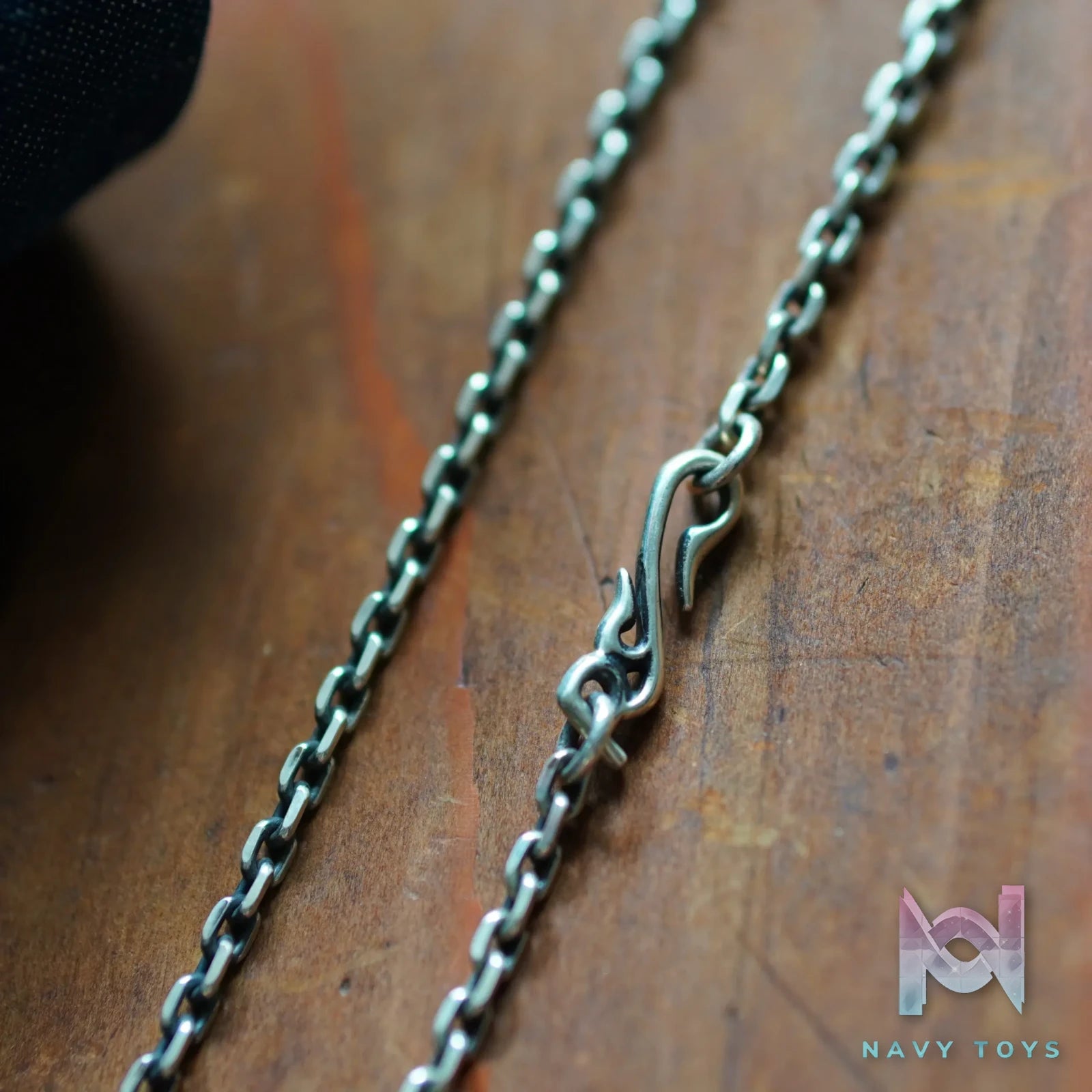 Raven Studio (silver jewelry) – Custom Design RS Letter Clasp 4mm Rope Chain Original