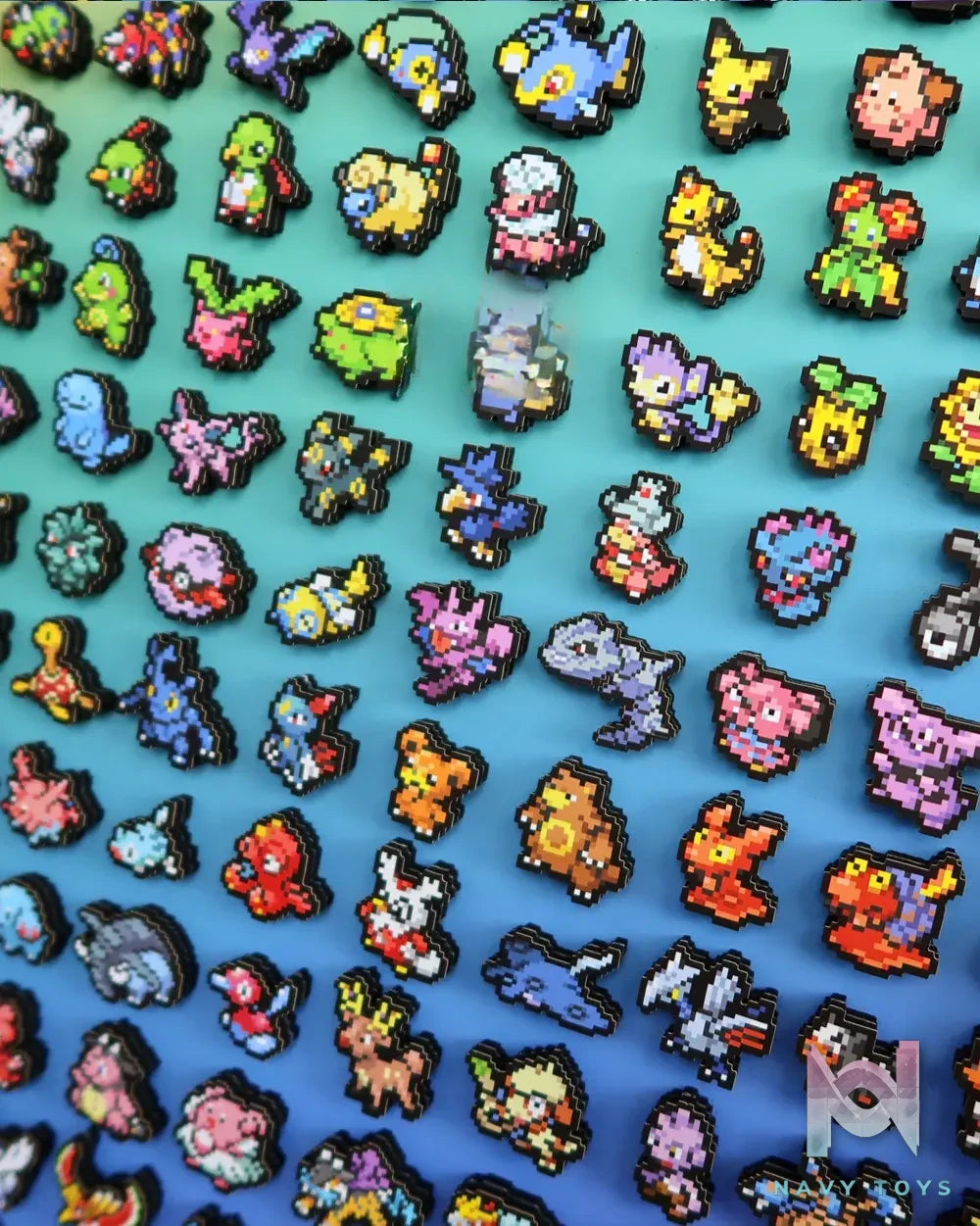 KALA HOME Studio – Generation II Pokémon Pixel Art 3D Decorative Painting Pokémon