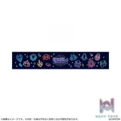 CAPCOM Studio – Monster Hunter Wilds Scarf Towel CuteDefo X MonDefo Scarf Towel Neon Theme (Licensed)