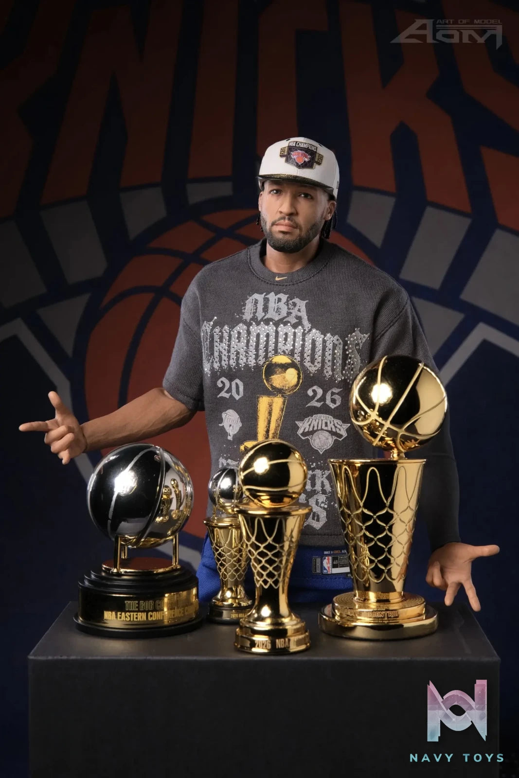 AOM TOYS – Jalen Brunson 1/6 2026 NBA Finals FMVP Championship Set NBA