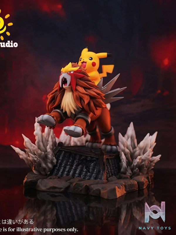 Pikachu & Entei - Pokemon - Sun Studio resin statue Sun Studio anime figure