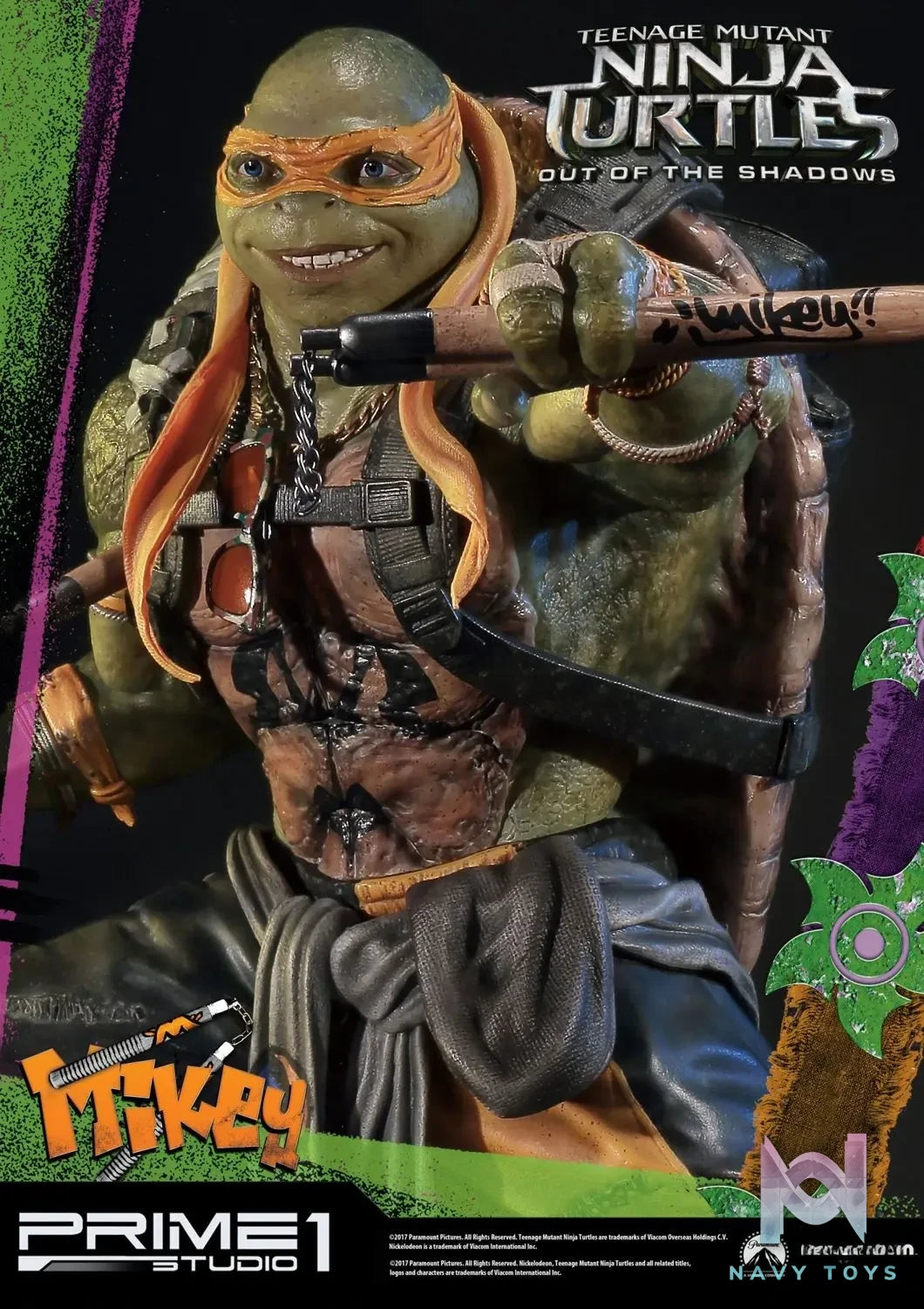 Prime 1 Studio – Premium Masterline Teenage Mutant Ninja Turtles: Out of the Shadows (Film) Michelangelo PMTMNT-06 (Licensed)